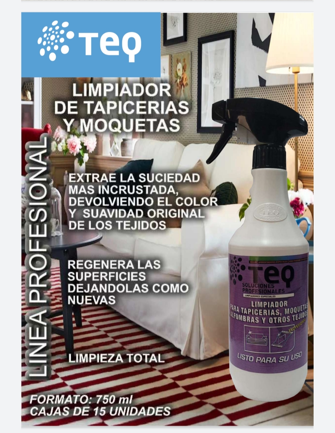 limpiador tapicerías 750 ml - Representaciones Gutierrez Luna